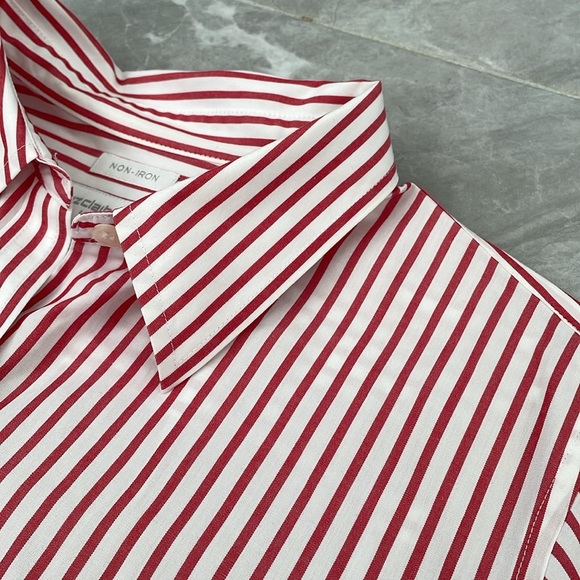 Women's Liz Claiborne Lizsport Button Down Cotton Long Sleeve Striped Shirt - Picture 5 of 16